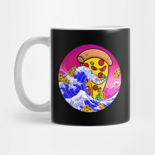 `The Great Pizza Monster Wave Mug